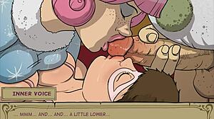 Suggestive Hint Of Young Bunny Girl In 3D Cartoon Getting Throat Fucked By Old Man In Hentai Game