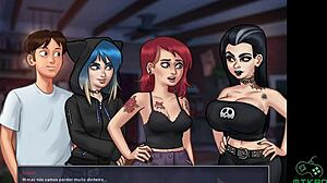 Summertime saga episode 87 - plan to make big-titted odette catch little redhead gracce