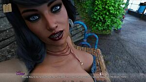 Hentai game daily life in countryside, part 8! Stuck with ass out and steamy lesbian scene!