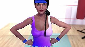 Name88s Triangle 13 - Busty Gym Girl Teases with Her Curves