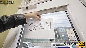 serve4k angry czech babe rides cock in shop blowjob