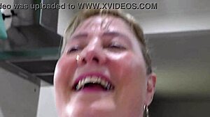 submissive tattooed bitch with buttplug sucks masters cock while pissing under maledom control and dirty commands