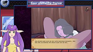 Avatar milf gives intense blowjob in four elements trainer bonus cartoon scene