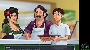 Summertime saga episode 87 - plan to make big-titted odette catch little redhead gracce