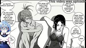 Girls night out turns wild in futanari hentai cartoon.