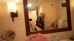 queen of hell and gibby clown bang after disco night