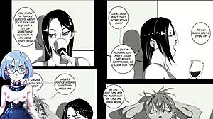 Girls night out turns wild in futanari hentai cartoon.