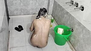 uhh, my hot indian wife gettin’ it on in shower, so steamy