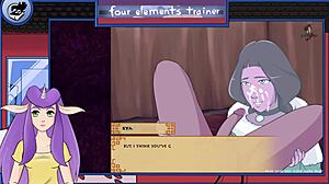 Avatar milf gives intense blowjob in four elements trainer bonus cartoon scene