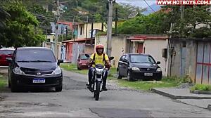 Suck that delivery guy's huge cock now!