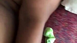 The big booty black slut takes a monster cock in her ass