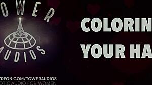 This erotic audio features dirty talk for women while coloring hair
