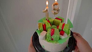 i surprised step sis with birthday cum in garage pov