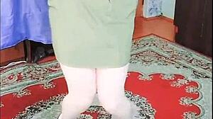 Sissy Crossdresser in Sexy Dress Shows Big Ass as White Gay Model