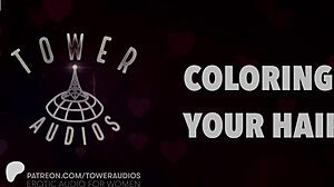 This erotic audio features dirty talk for women while coloring hair