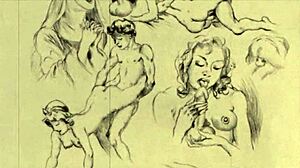 Vintage erotic drawings from retro anime cartoons 📜🎨