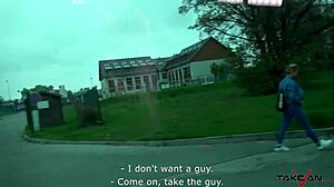 petite czech blonde enjoys wild outdoor ride