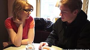 watch nerdy teen katya getting licked and kissed before blowjob