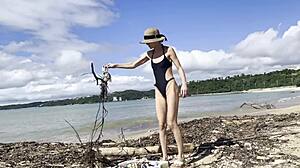 SFW Cleaning Natural Beach at Pacific Ocean 🌊 No Nudity Here!