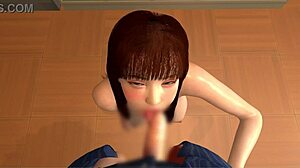 3D аниме кузина сосет после уроков в классе