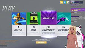 vtuber lewdneko plays overwatch and gets spanked part 2 game spanking hentai anime