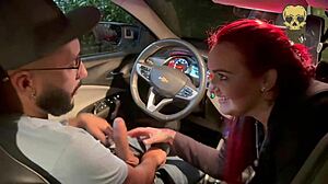 my friend and i licked and shared my boss's monster cock in his car for cumshot fun