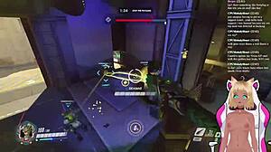 vtuber lewdneko plays overwatch and gets spanked part 2 game spanking hentai anime