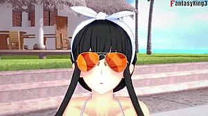 yor forger in bikini enjoys pool sex in this 3d cartoon spy x family hentai fantasy