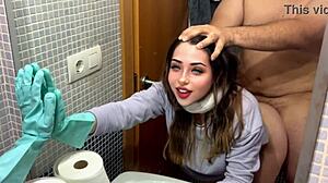 My stepfather fucks me in the bathroom, breathless?