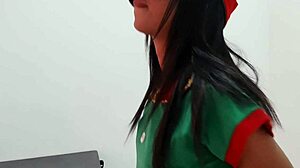 I'm Celebrating Christmas In My Sexy Suit Stripping On Desk 😘