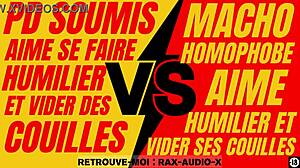 Hey, watch this powerful French hetero dominate a weak gay sub!