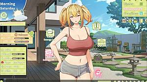 I adore Summer Clover harem hentai game ep 11 with bdsm session and footjob on big tits cute anime outfit