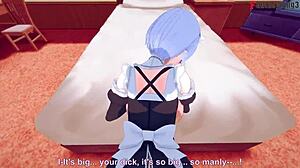 rem fucks the big boobs maid from re zero in pov fantasy