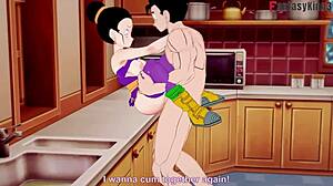i'm watching dragon ball z ex 3 part 2 where chichi gets stuck in the kitchen, full hentai fantasy