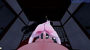 Nezuko Kamado And Daki Engage In Creampie Sex With Big Tits In 3d Hentai