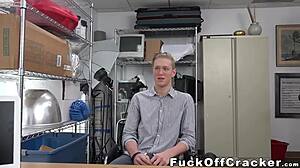 a cute guy gets his ass fucked by a big black cock during casting