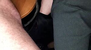 She sucks my cock secretly and swallows all in office homemade!