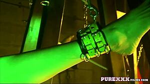 Blonde Slave GETS Mouth Toyed By Mistress In Lesbian 3some Bdsm Fetish