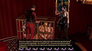 in this gameplay segment felicia endures whipping and rough bondage fucking with asian big tits slapping in public