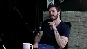 Are you scared of not getting hard while filming gay porn with Arthur Aily?