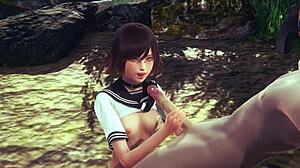 Hentai Uncensored! Mia Jerks Off and Gets Fucked with Creampie in Wild Japanese Anime! What a Scene!