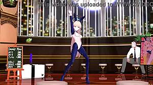 bold 3d hentai anime with toki character.