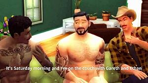 toddy gareth ethan saturday morning sex threesome porn with big cock big ass monster cock group