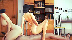 boruto hentai featuring sarada in 69 and threesome with hinata