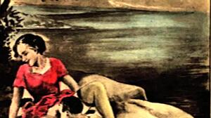 Vintage erotic sketches with sensual cartoon flair