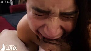 skinny slut cums thrice from anal, leaving her gaped and squirting?