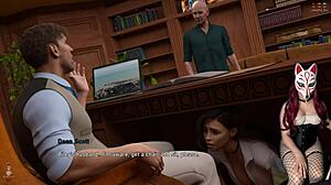 debauchery unfolds with a college blowjob in costume hentai  