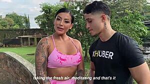 I paid busty Mariana Martix for sex in public park.