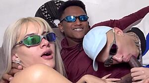 damn, those brazilian hotties got wild in bisexual orgy! 🔥