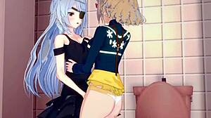 hibiki and miku's wild lesbian hentai play